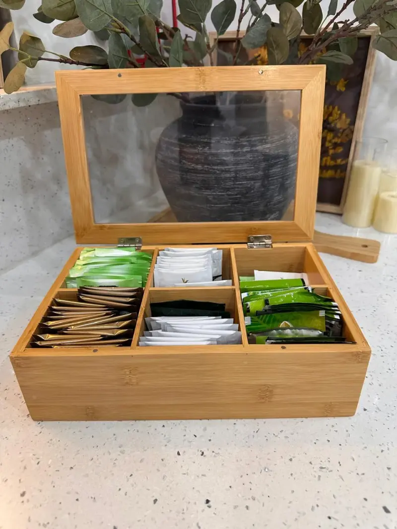 6 Slots Teabag Organizer Water resistant and moisture proof..