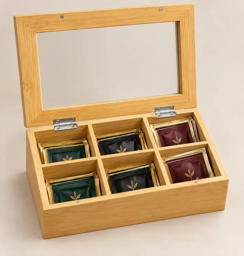 6 Slots Teabag Organizer Water resistant and moisture proof..